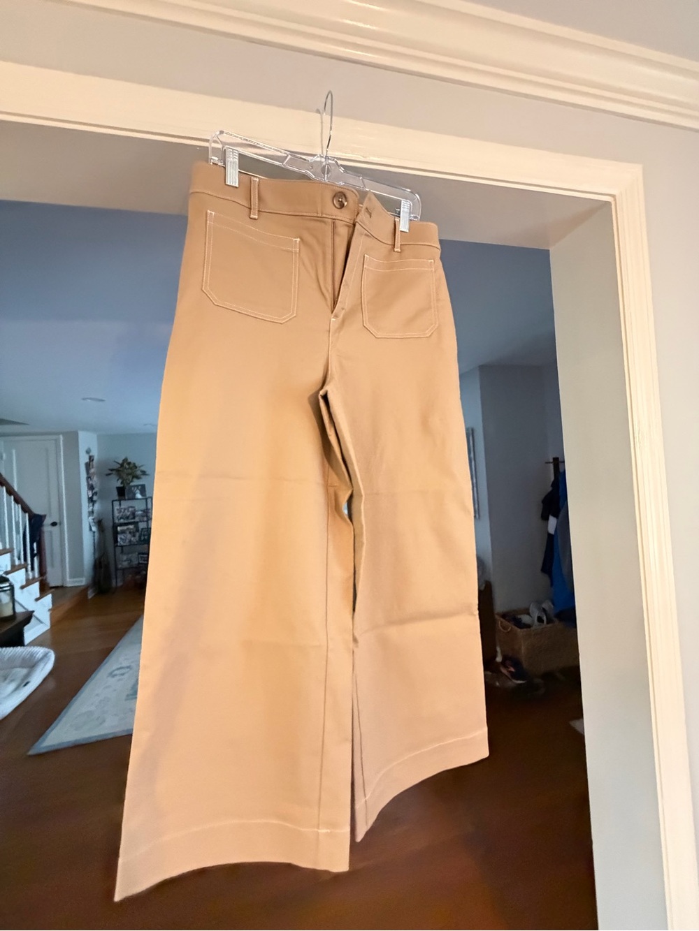 LOFT Wide-Leg Palmer pant in Tan